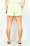 Women Mom Fit Plain Denim Shorts, Light Green - 4