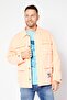 Men Plain Denim Jacket, Orange