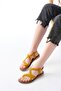 205-09 Mustard Orthopedic Genuine Leather Women's Sandals
