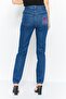 Women Slim Fit High Waist Stretchable Jeans, Med Blue - 4
