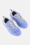 Women Brand Logo Lace Up Training Shoes, Light Blue - 4