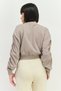 Women Sportswear Fit Long Sleeve Outdoor Crop Sweatshirt, Grey - 3