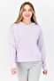 Women Hooded Long Sleeve Solid Sweatshirt, Lavender