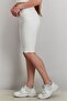 Women Solid Denim Shorts, White - 2