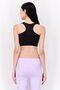 Women Brand Logo Non Padded Sports Bra, Black - 4
