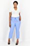 Lauren by Women Regular Fit Plain Drawstring Pants, Blue Loch - 2