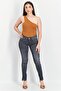 Women Skinny Fit Washed Stretchable Denim Jeans, Grey - 3