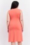 Women Petite Plain Midi Dress, Pale Red - 3
