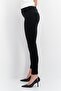 Women Regular Fit High Rise Plain Skinny Leg Pants, Black - 4