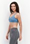 Women Padded Sports Bra, Teal Blue - 2