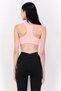 Women Brand Logo Padded Sport Bra, Pink - 3