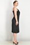 Women Plain Sleeveless Midi Dress, Black - 2