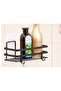 Single-Deck Matte Black Adhesive Shampoo Holder Shower Rack Washcloth Hanger Bathroom Shelf, Single-Deck Soap Dish - 6