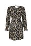 Women Multi Color Floral Print Long Sleeve a Form Mini Dress - 5