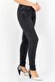 Women Skinny Fit Washed Denim Jeans, Black - 2