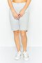 Women Petite Fit Plain Chino Shorts, Grey