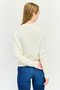 Women Crew Neck Brand Logo Sweater, Ivory - 4