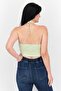 Women Halter Neck Sleeveless Textured Top, Green - 4