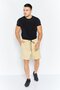 Men Sportswear Fit Brand Logo Training Shorts, Beige - 4