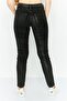 Women Slim Fit Mid Waist Stretchable Denim, Black - 2