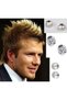 2-4-6 mm Unisex Steel Earrings White Zircon Stone 3 Pairs Magnet Magnetic Steel Earrings - 5