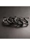 5-Piece Premium Black Genuine Leather Bracelet with Sailor Anchor and Nordic Ax Figure - 3