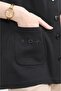 Steel Knit 5 Buttons Breast Embroidered Mother Vest Black - 6