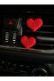 3-Pack Knitting Patterned Red Heart Vehicle Clip Car Air Conditioning Ornament Torpedo Vehicle Accessory Interior Ornaments - 3