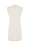 Women's Stone Color Straight Cut Sleeveless Mini Dress - 2