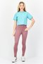 Women Sportswear Fit Short Sleeve Outdoor T-Shirt, Light Green - 3