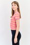 Women Slim Fit Short Sleeves Outdoor Top, Pink - 2