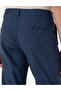 Navy Blue Slim Fit Linen Blend Trousers 50305054-Vr033 - 6
