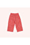Baby Girl Elastic Waist Letter Printed Pomegranate Trousers - 2