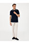 Beige Slim Fit Linen Blend Trousers 50305054-Vr011 - 3