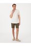 Ecru Slim Fit Linen Blended Crew Neck Knitwear T-Shirt 50305973-Vr019 - 4