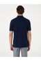 Navy Blue Regular Fit 100% Cotton Pocket Buttoned Polo Collar Basic T-Shirt 50306552-Vr033 - 5