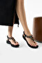 Women's Ethnic Stone Detailed Orthopedic Sole Comfortable Summer Sandals - 3