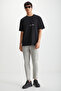 Kravın Men's 100% Cotton Crew Neck Printed Black T-Shirt - 2