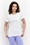 Women Sportswear Fit Brand Logo Training T Shirt, White