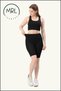 Women's Black High Waist Recovery Biker Shorts Short Sports Tights Lycra Diver Biker Tights 1043 - 6
