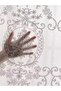 Grommet Top 200x100cm white Sheer Curtains White Embroidered Floral Voile Drapes for Living room, Be - 5