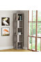 Piano Modern Corner Bookcase Display Unit Mocha