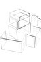 6PCS Clear Acrylic Risers for Display,Home Decor Jewelry Display Riser Shelf Showcase Fixtures