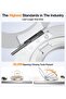 2025 Thin MagSafe Grip, Dual-Ring, Kickstand, Magnetic for iPhone 16-11/Samsung/Google. Silver White - 5