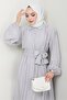 Alser Belted Dress 1468 - Gray - 4