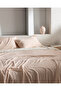 Agnes King Size Muslin Yarn Dyed L Fitted Sheet I N Duvet Cover Set - Orange - 2