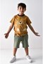Boys Printed T-shirt Shorts Set - 3