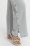 Muslin Trousers - Muslin Wide-Leg Trousers - Side Button Trousers - 2100 - 6