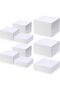9 Pcs Acrylic Buffet Risers Display Box Cube Display Riser 5 Sided for Display with Hollow Bottoms