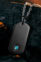 Steel Nova Steel Men's Necklace Blue Zircon Stone Black Tag Does Not Tarnish - 2